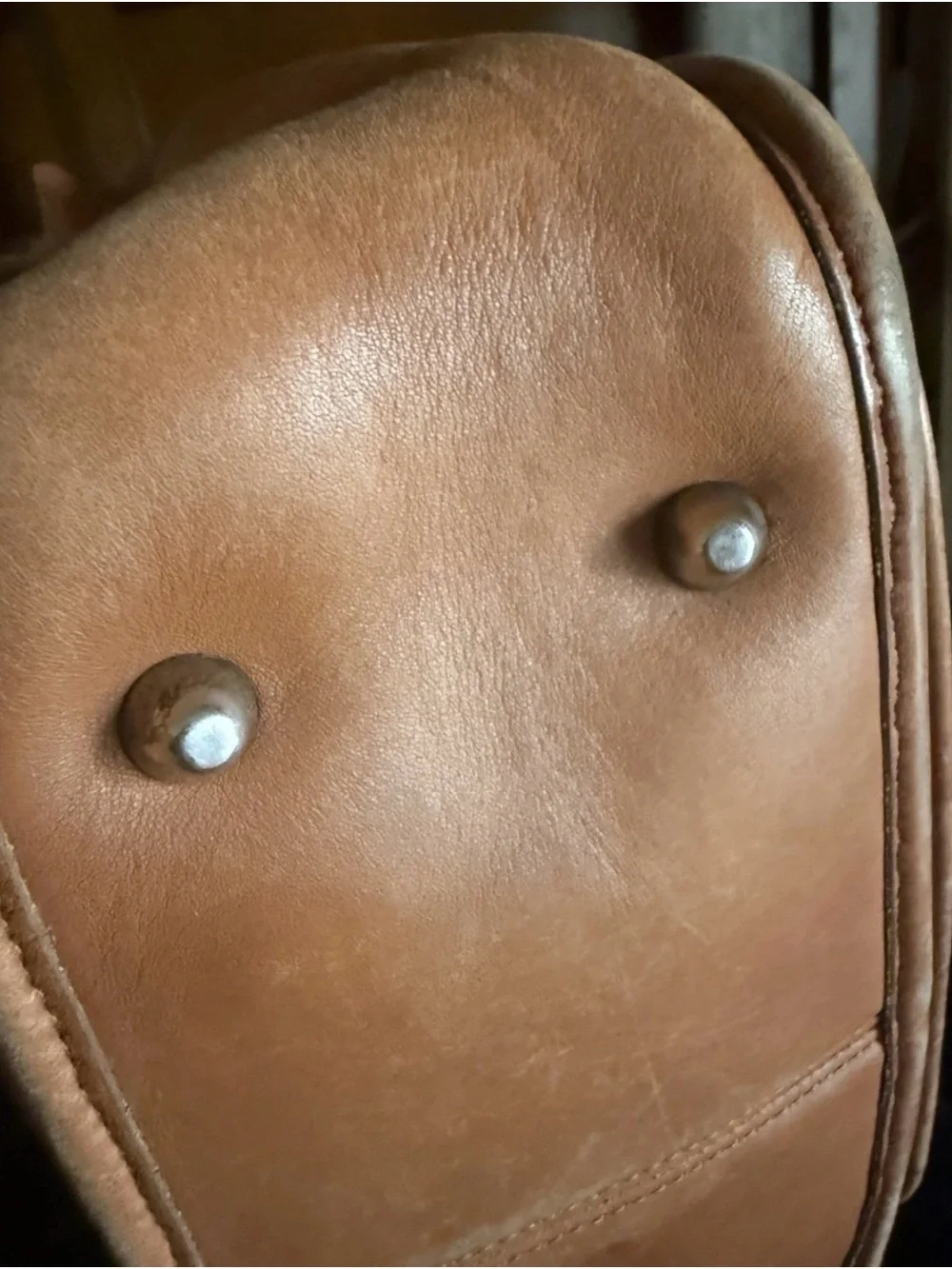 Coach Tan Leather Turn-Lock Crossbody Bag